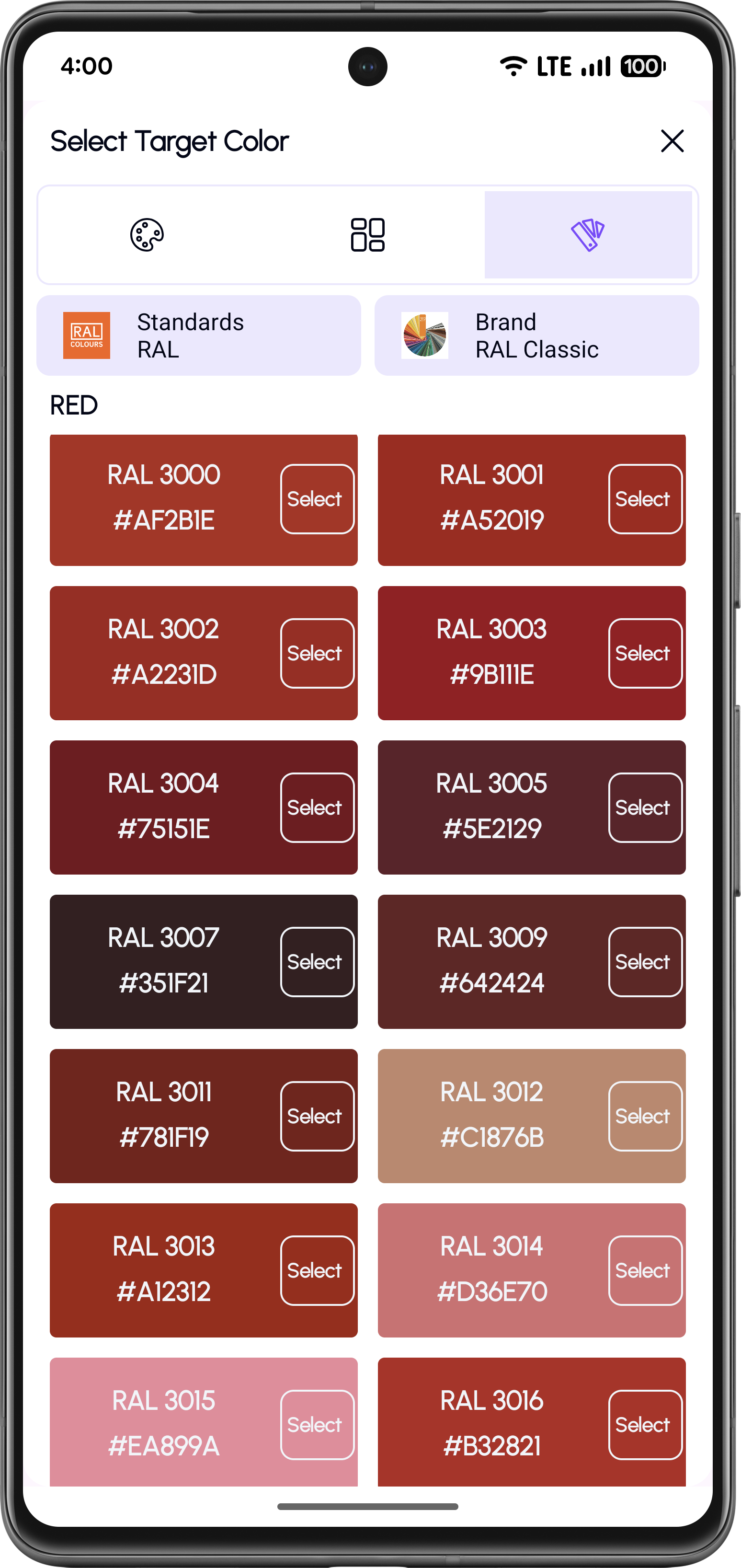 Adjust mixing percentages
