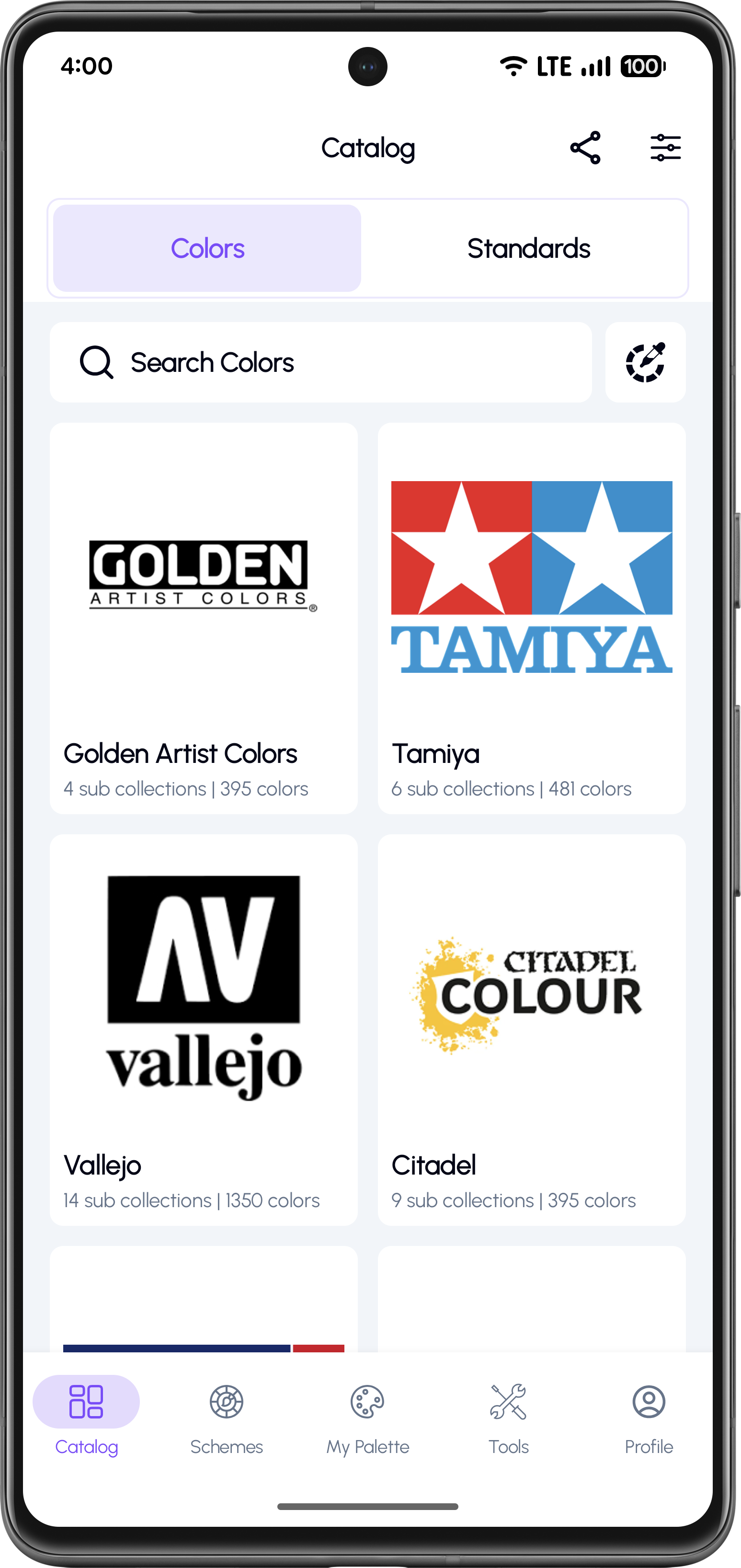 Browse paint brands
