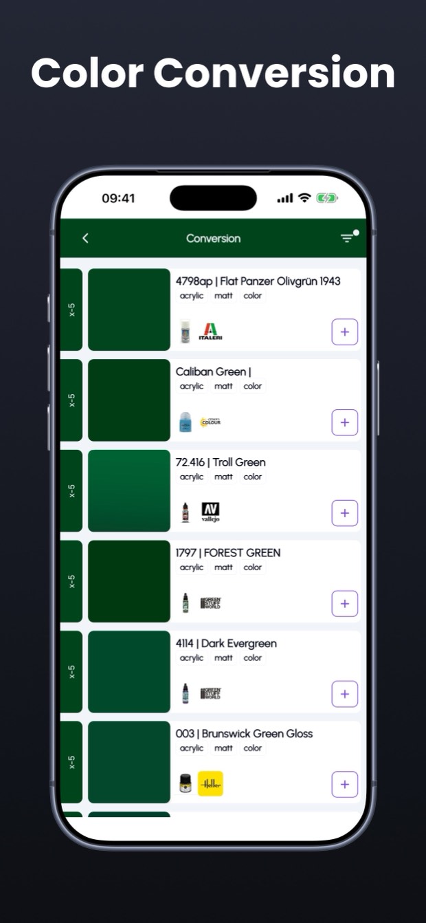 Convert colors between brands